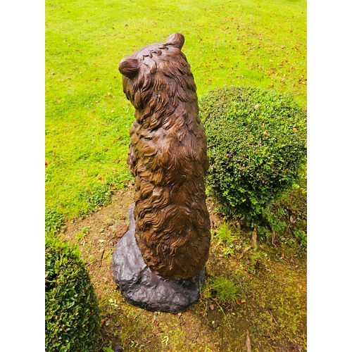 1326 - Excellent quality bronze statue of a Bear {117 cm H x 50 cm W x 71 cm D}.