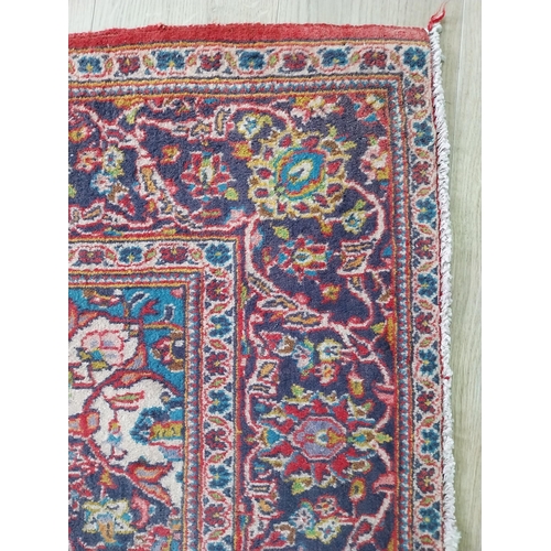 304 - Persian Kashan carpet square {215cm H x 130cm W}