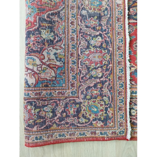 304 - Persian Kashan carpet square {215cm H x 130cm W}
