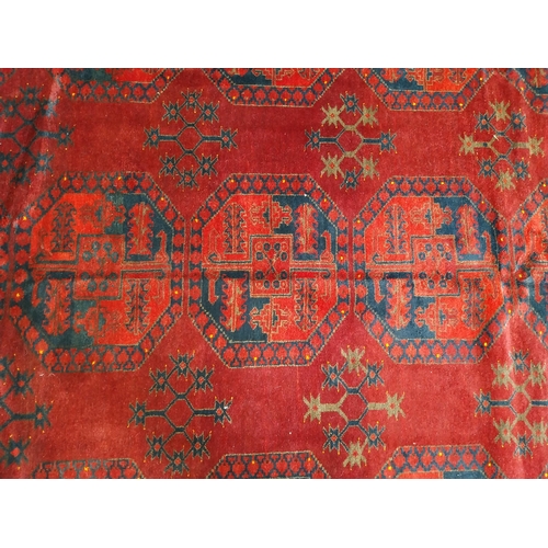 76 - Antique Afghan carpet square {402cm H x 272cm