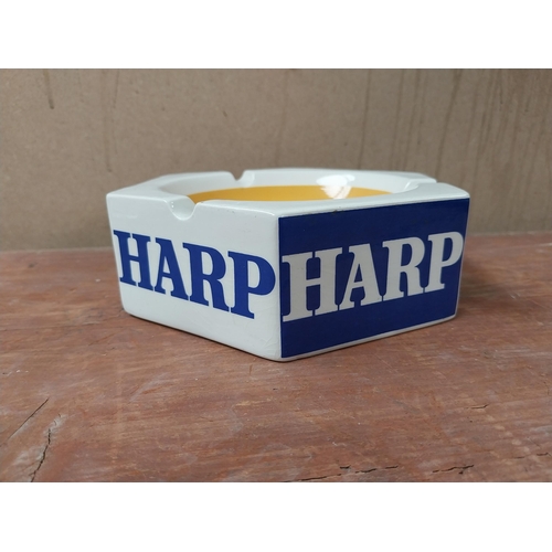 109 - Harp Keg ceramic ashtray. {18cm W}.