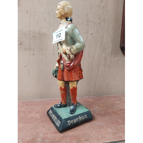 112 - Drambuie rubberoid advertising figure. {34 cm H x 11 cm W x 11 cm D}.