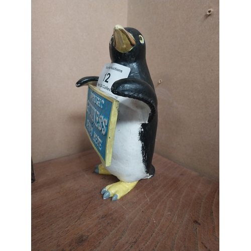 12 - Guinness advertising model of Penguin. {22 cm H x 16 cm W x 9 cm D}.