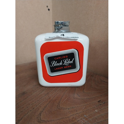 4 - Carling Black Label Wade ceramic cigarette lighter. {15cm H X 11cm Dia}.