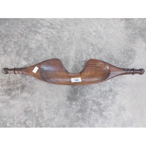 122 - 19th C. wooden yoke. {17 cm H x 88 cm W}.