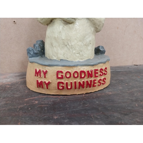 1261 - My Goodness My Guinness composition bear advertising figure. {25 cm H x 20 cm W}.