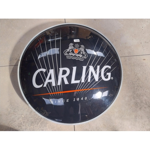 1266 - Carling since 1840 perspex light up sign. {74 cm H Diam.}.