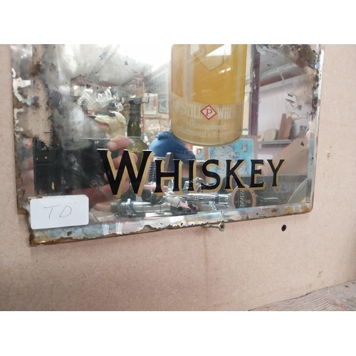 1271 - Powers Whiskey advertising mirror. {47 cm H x 31 cm W}.