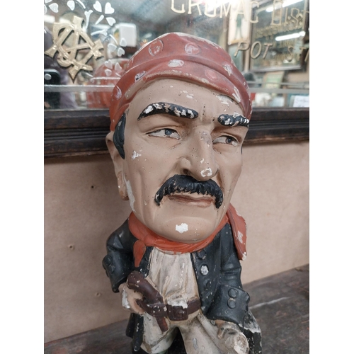 1286 - Wills Pirate Shag Cigarettes plaster advertising figure. {48 cm h x 12 cm W x 14 cm D}.