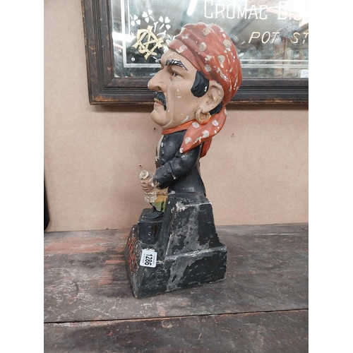 1286 - Wills Pirate Shag Cigarettes plaster advertising figure. {48 cm h x 12 cm W x 14 cm D}.