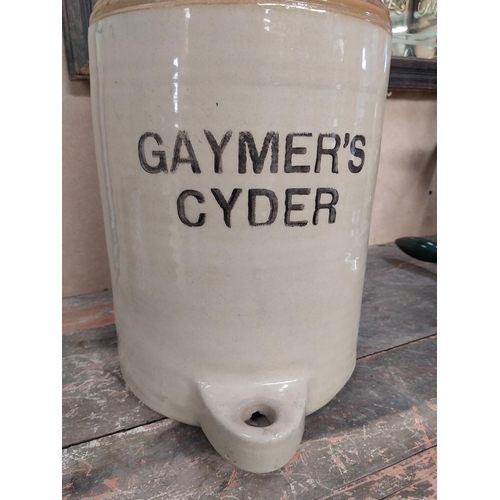 1287 - Gaymer's Cyder stoneware flagon. {43 cm H x 22 cm Diam.}.