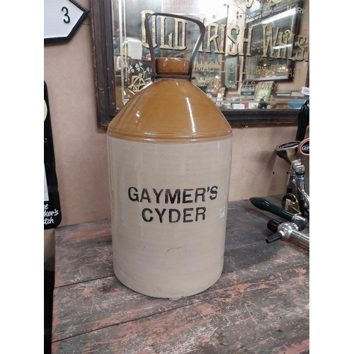 1287 - Gaymer's Cyder stoneware flagon. {43 cm H x 22 cm Diam.}.