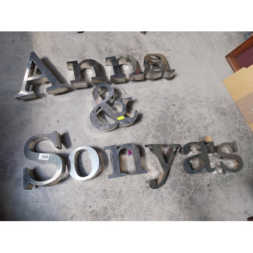 1295 - Selection of Shop letters -  Anna and Sonya's  {20 cm H x to 10 cm H}.