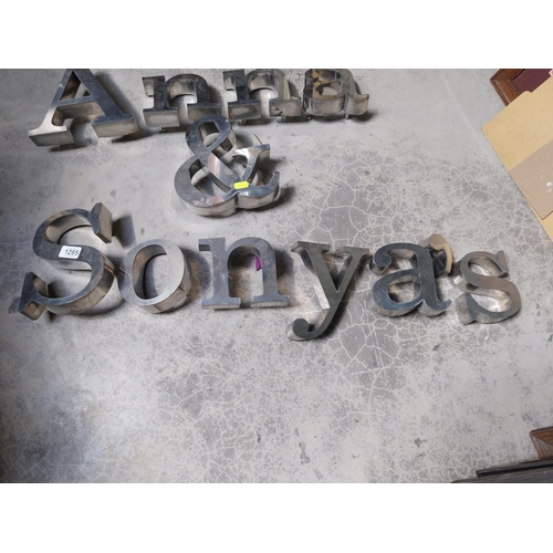 1295 - Selection of Shop letters -  Anna and Sonya's  {20 cm H x to 10 cm H}.