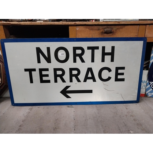 1298 - North Terrace alloy sign. {60 cm H x 120 cm W}.