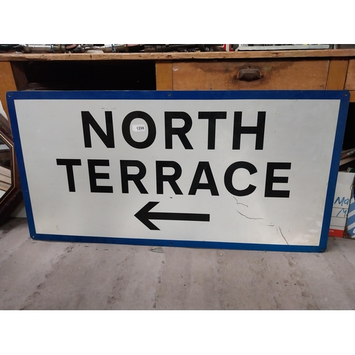 1298 - North Terrace alloy sign. {60 cm H x 120 cm W}.