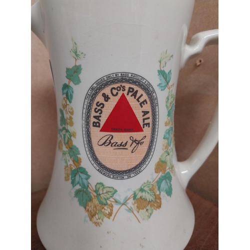 13 - Bass and Co Pale Ale Wade ceramic water Jug. {17 cm H x 13 cm Diam.}.