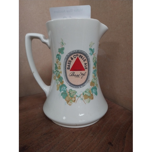 13 - Bass and Co Pale Ale Wade ceramic water Jug. {17 cm H x 13 cm Diam.}.