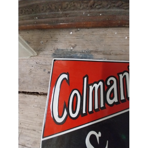 1314 - Colman's Starch enamel advertising sign. {30 cm H x 30 cm W}.