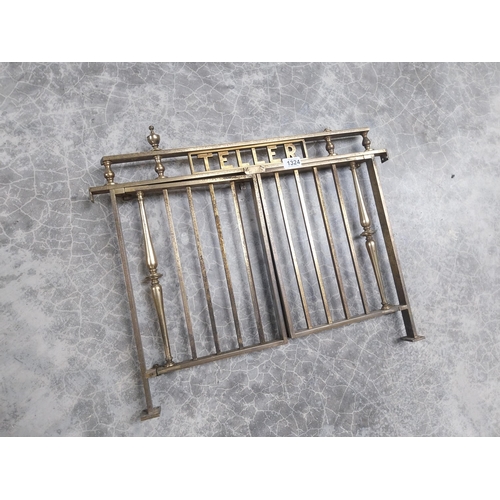 1324 - 19th C. brass bank Teller's two door grille. {92 cm H x 61 cm W}.