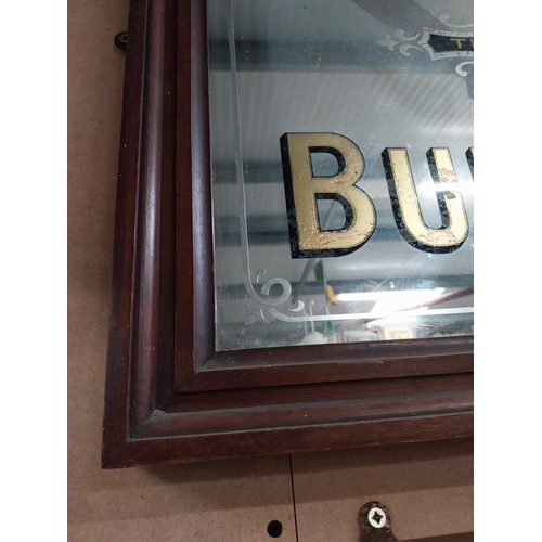 52 - Early 20th C. Ind Coope's Burtons Ales framed advertising mirror. {59 cm H x 86 cm W}.