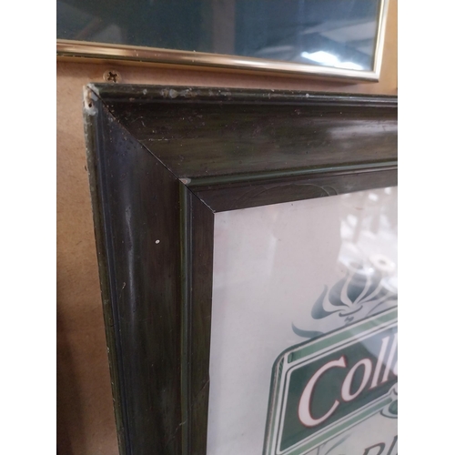 1338 - Collard and Collard Pianos advertising showcard in wooden frame. {50 cm H x 75 cm W}.