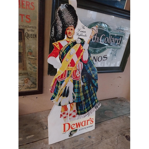 1348 - The Dewar Highlander Dewar's Whiskey counter showcard. {76 cm H x 36 cm W}.