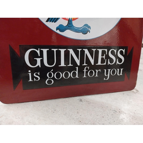 1354 - Guinness Is Good For You double sided enamel advertising sign. {62 cm H x 40 cm W}.