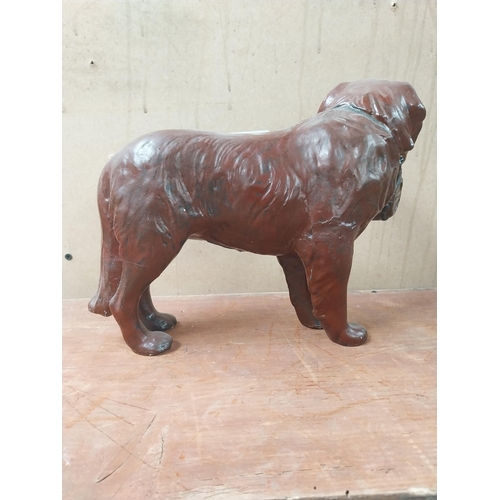 136 - Hennessey Cognac composition advertising Dog figure. {25 cm H x 20 cm W x 9 cm D}.