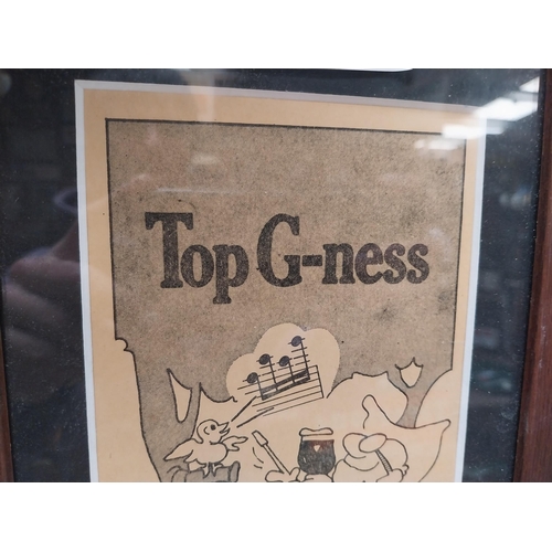 147 - Top  G - NESS framed advertising print {24cm H X 19cm W}.