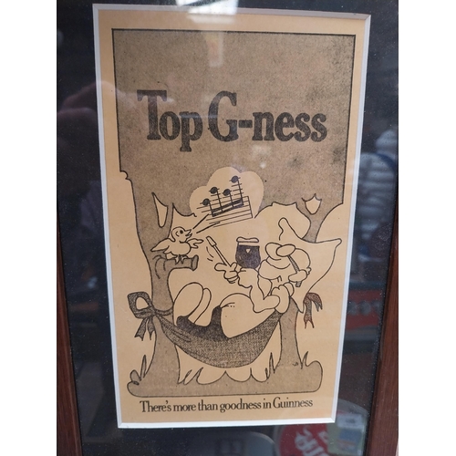 147 - Top  G - NESS framed advertising print {24cm H X 19cm W}.