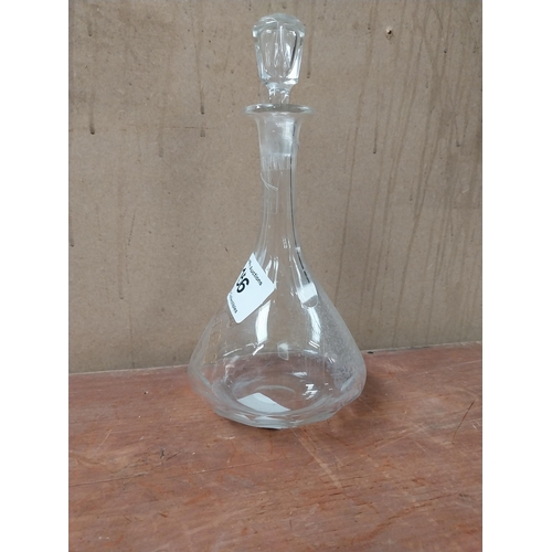 156 - Carstairs Rye Whiskey glass decanter. {35 cm H x 12 cm Diam.}.