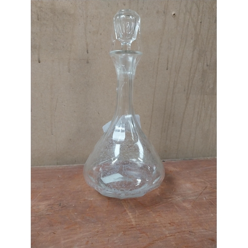 156 - Carstairs Rye Whiskey glass decanter. {35 cm H x 12 cm Diam.}.