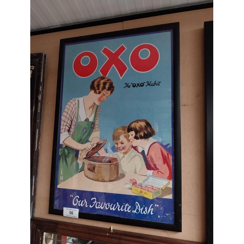 56 - 1930's OXO The Oxo Habit Our Favourite Dish advertisement  {73cm H X 50cm W}.