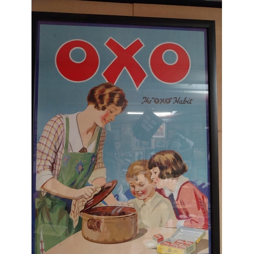 56 - 1930's OXO The Oxo Habit Our Favourite Dish advertisement  {73cm H X 50cm W}.