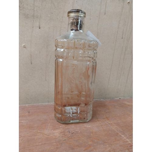 161 - Andrew A Watt & Co etched advertising decanter {21 cm H}.