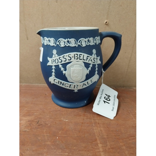 164 - Ross's Ginger Ale Jasper ware water jug {13cm H}.