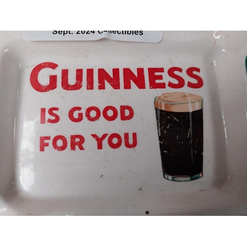 168 - Guinness is Good For You ceramic advertising ashtray. {14 cm W x 10 cm D}.