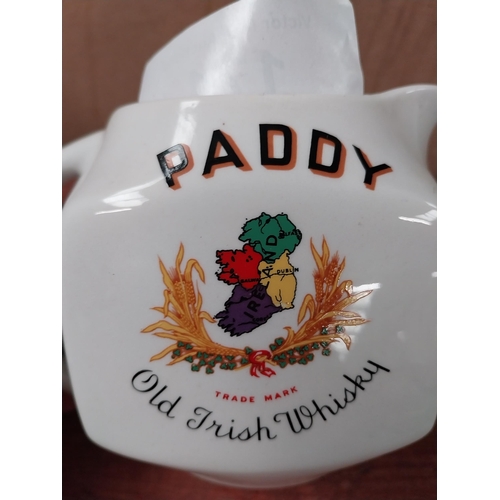 171 - Paddy Old Irish Whiskey Cork Distillers ceramic Arklow jug. {12 cm H x 17 cm W x 10 cm D}.