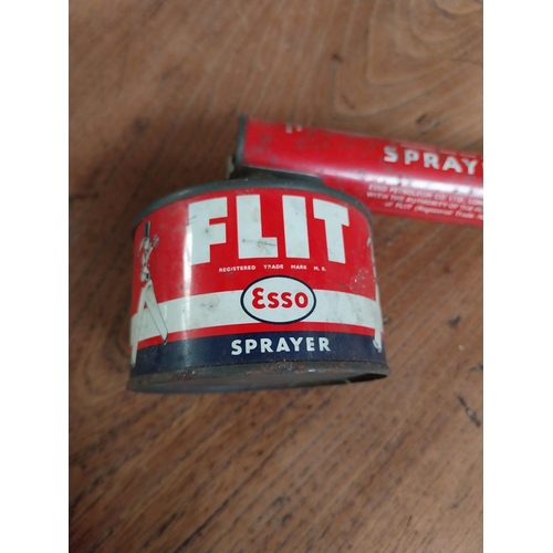 18 - Flint tin plate fly sprayer. {10 cm H x 35 cm W}.