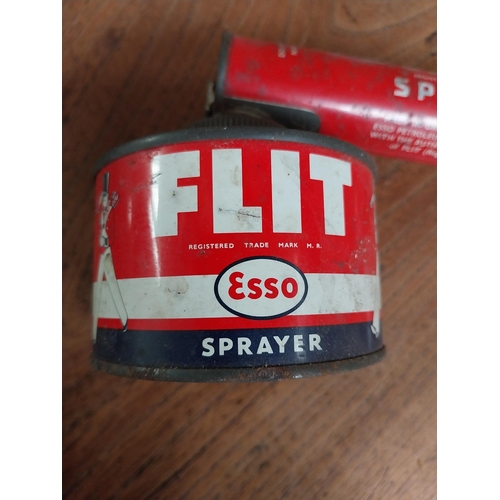 18 - Flint tin plate fly sprayer. {10 cm H x 35 cm W}.