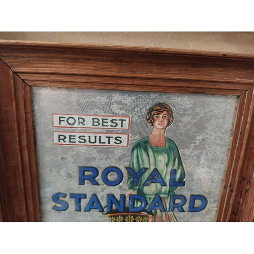 188 - Royal Standard Lamp VP framed advertising mirror {30 cm H x 22 cm W}.