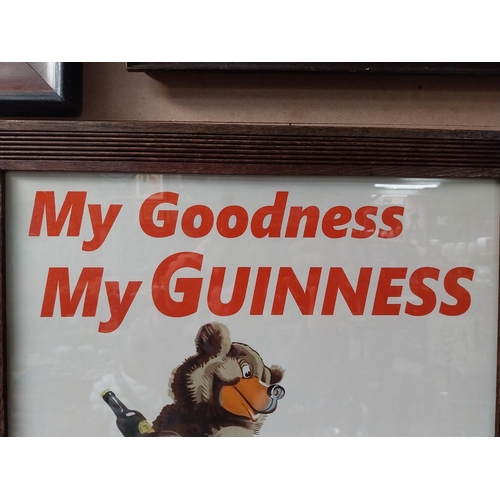 189 - My Goodness My Guinness framed advertising print. {62 cm H x 48 cm W}.