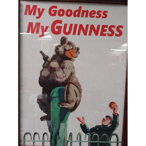 189 - My Goodness My Guinness framed advertising print. {62 cm H x 48 cm W}.