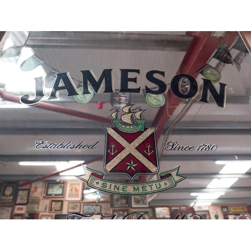 193 - Jameson Triple Distilled Irish Whiskey framed advertising mirror. {63 cm H x 48 cm W}