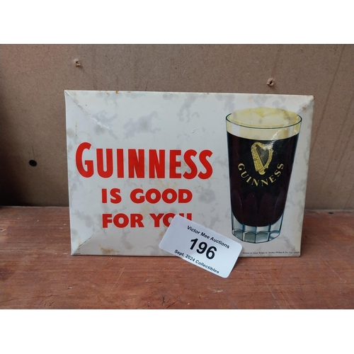 196 - Guinness Is Good For You advertising showcard. {14cm H X 20cm W}.