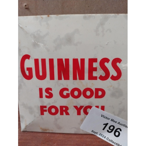 196 - Guinness Is Good For You advertising showcard. {14cm H X 20cm W}.