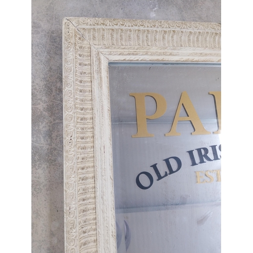 2 - Framed Paddy Old Irish Whiskey advertising mirror. {80 cm H x 60 cm W]