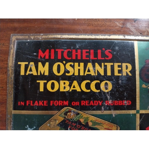 204 - Mitchell's Tam O' Shanter Tobacco tin plate advertising sign. {19cm H X 24cm W}.