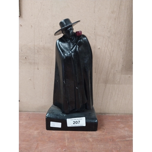 207 - Sandeman Port alloy advertising figure. {38 cm H x 18 cm W  x 11 cm D}.